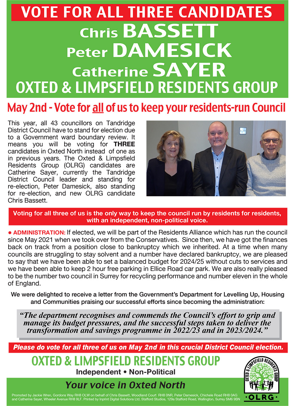 Oxted North Leaflet
