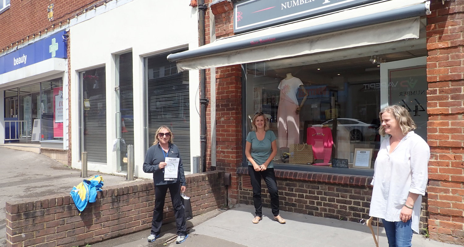 Outside No 44 with owner Anne-Marie Dickinson